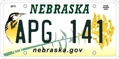 NE license plate APG141