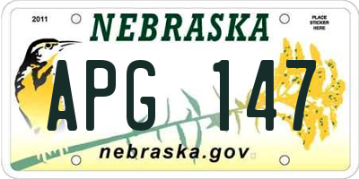 NE license plate APG147