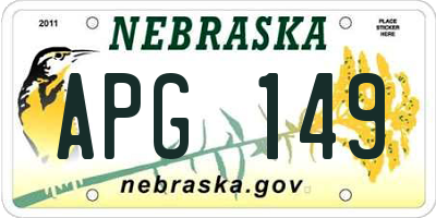 NE license plate APG149