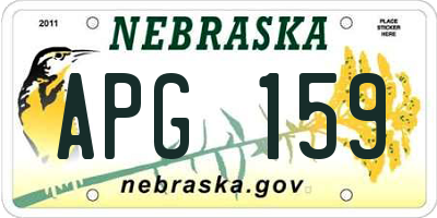 NE license plate APG159