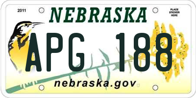 NE license plate APG188