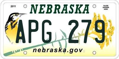 NE license plate APG279