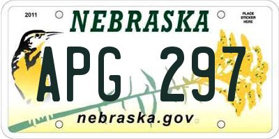 NE license plate APG297