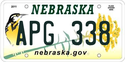 NE license plate APG338
