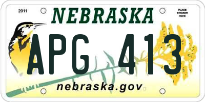 NE license plate APG413