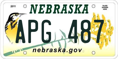 NE license plate APG487