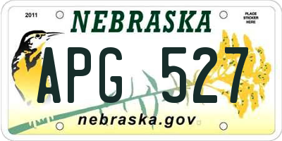 NE license plate APG527