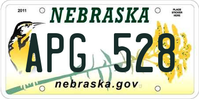 NE license plate APG528
