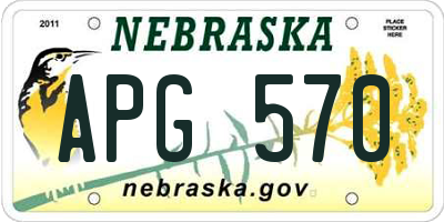 NE license plate APG570