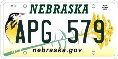 NE license plate APG579