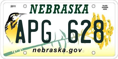 NE license plate APG628