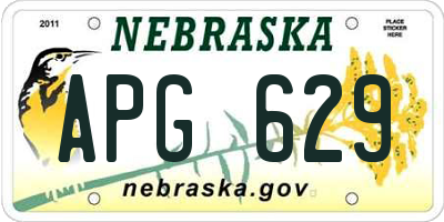 NE license plate APG629
