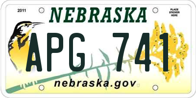 NE license plate APG741