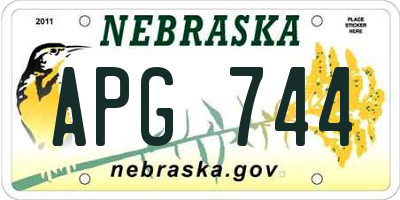 NE license plate APG744