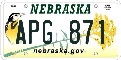 NE license plate APG871
