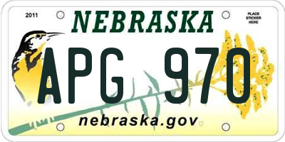 NE license plate APG970