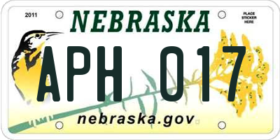 NE license plate APH017