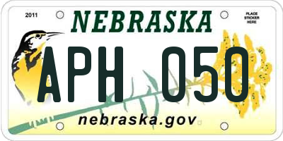 NE license plate APH050