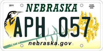NE license plate APH057