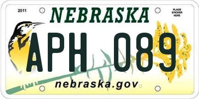 NE license plate APH089
