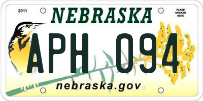 NE license plate APH094