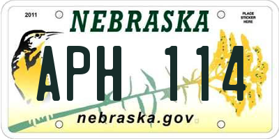 NE license plate APH114
