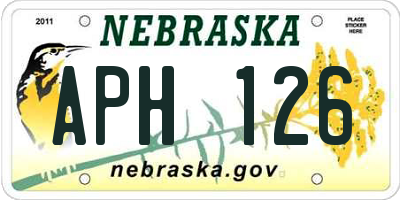 NE license plate APH126
