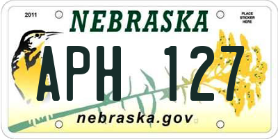 NE license plate APH127