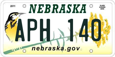 NE license plate APH140