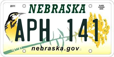 NE license plate APH141
