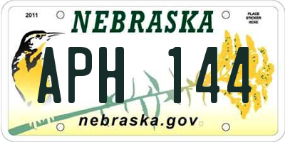 NE license plate APH144
