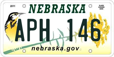 NE license plate APH146