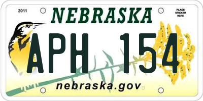 NE license plate APH154