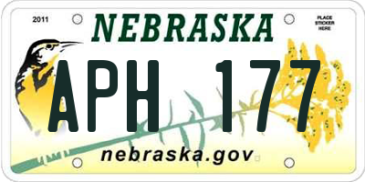 NE license plate APH177