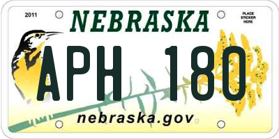 NE license plate APH180