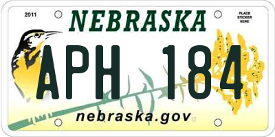 NE license plate APH184
