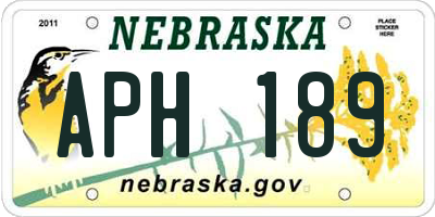 NE license plate APH189