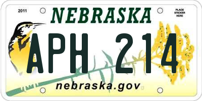 NE license plate APH214