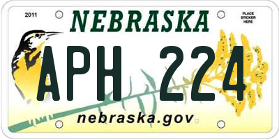 NE license plate APH224