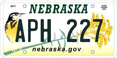 NE license plate APH227
