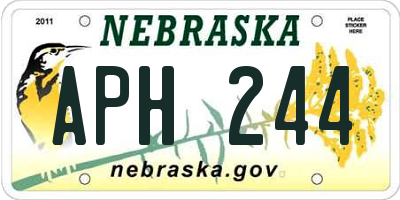 NE license plate APH244