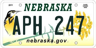 NE license plate APH247