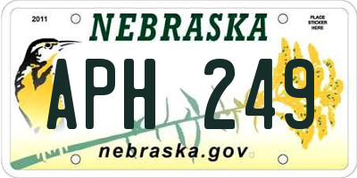 NE license plate APH249