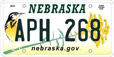 NE license plate APH268