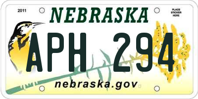 NE license plate APH294