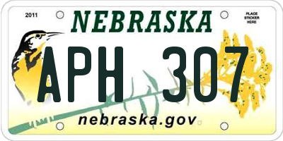 NE license plate APH307