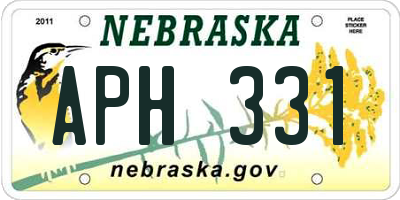 NE license plate APH331