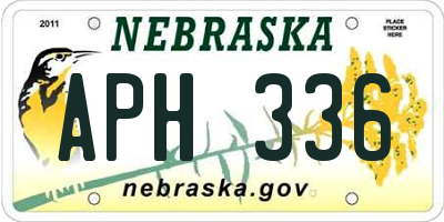 NE license plate APH336