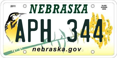 NE license plate APH344