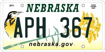 NE license plate APH367
